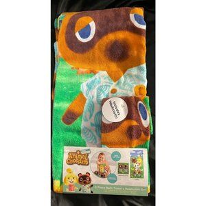 N.W.T - Animal Crossing - 2 Piece Bath Towel & Washcloth Set